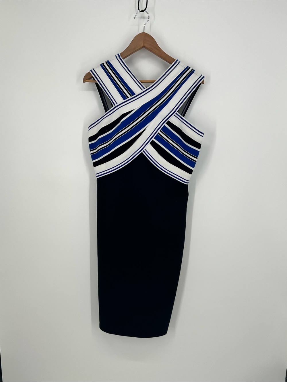Tadashi Shoji Dara Striped Halter
Neoprene Dress | L - Picture 9 of 11